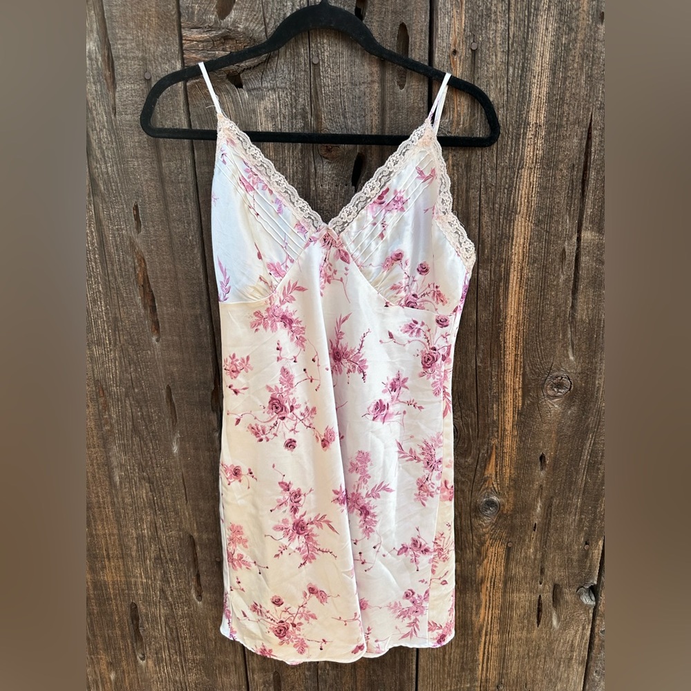 California Dynasty Floral Lingerie Slip Nighty Nightgown or Fairycore Dress
